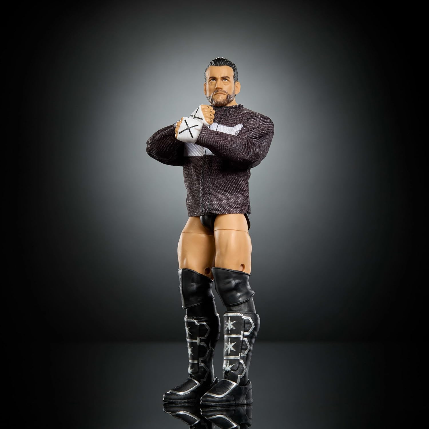 Detalle de Mattel WWE Elite Collection CM Punk (Series 124) – Action Figure da collezione, 25 punti articolazione