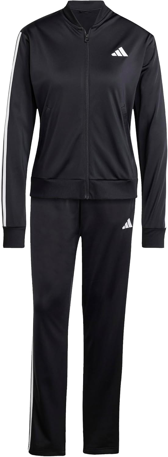 adidas Donna Essentials 3-Stripes Track Suit, Nero, M