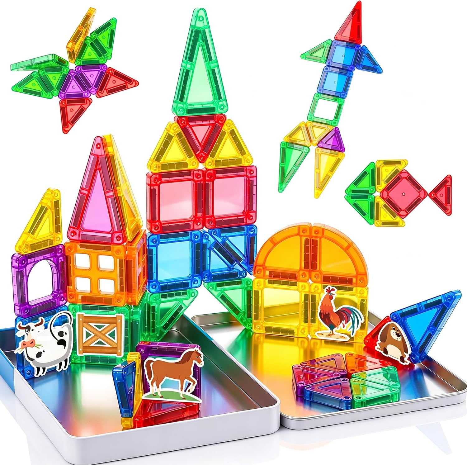 Detalle de URMYWO Magnetic Building Tiles, 36-Piece Set