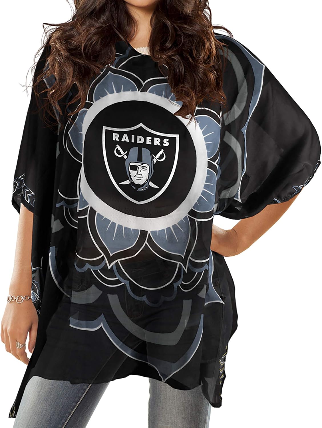 Detalle de Little Earth Productions Littlearth NFL Caftan Flower Design (Officially Licensed Teams) — Free Size