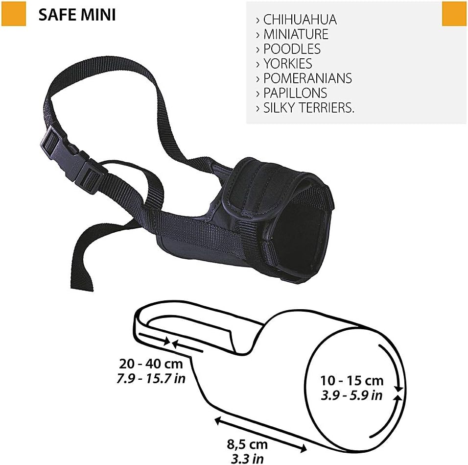 Detalle 2 de Ferplast Muselière Safe Mini Anti-Morsures pour Chiens — Nylon robuste, avant ouvert, rembourrage doux