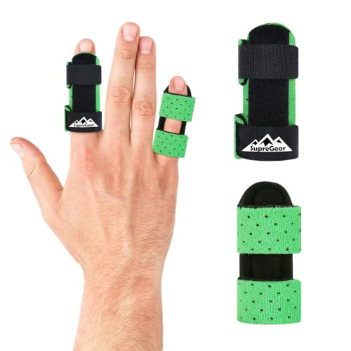 Detalle de supregear tutori a stecca per dita, set da 2 con barra in alluminio