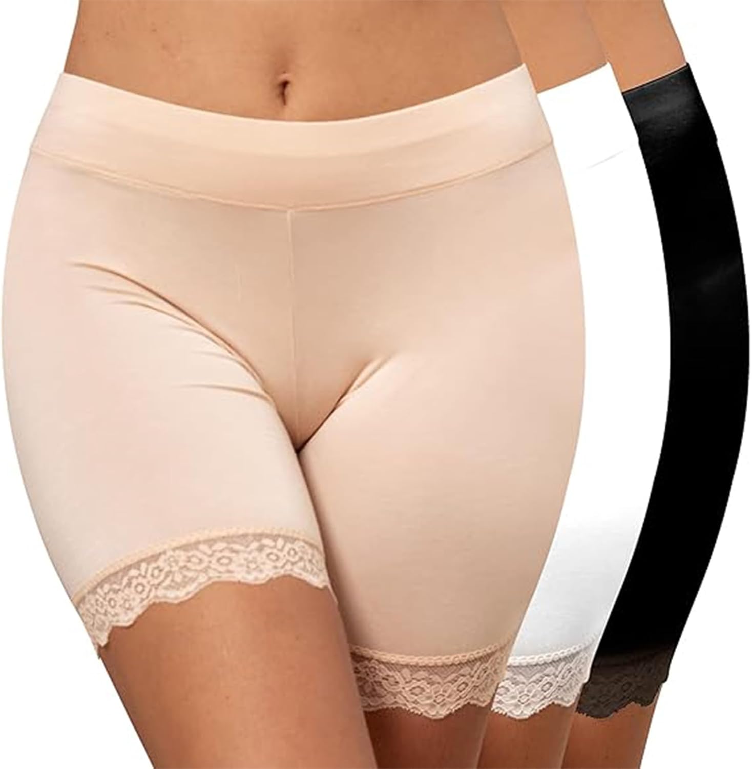 Detalle de WEASIC Anti Chafing Shorts for Women: Under-Dress Shorties That Move with You