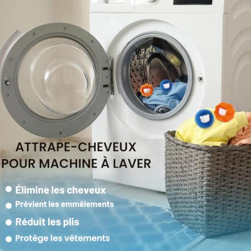 Thumbnail 3 de Anti Poil Machine à Laver – DaSpeed, 8 Pièces Attrape Poils pour Laver et Sèche-linge