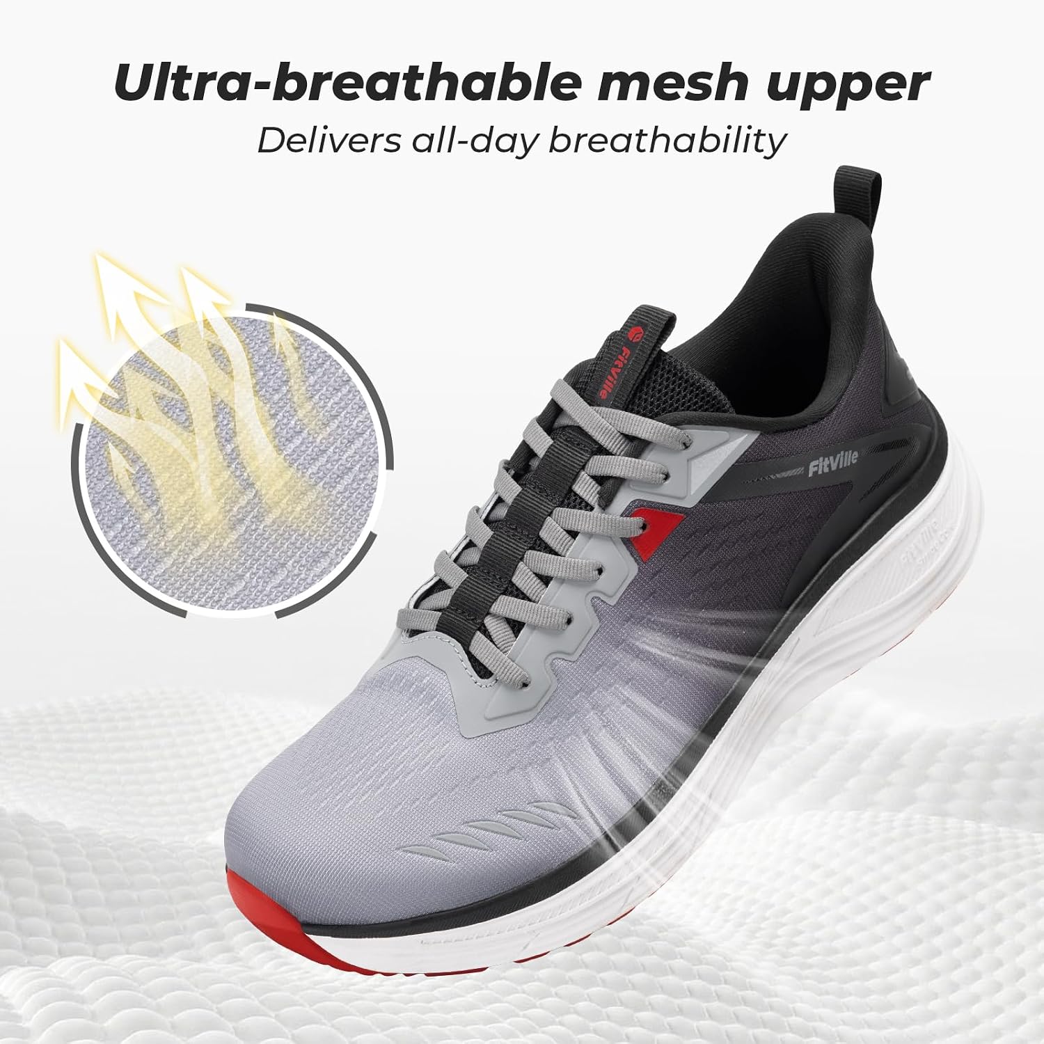 Detalle 2 de FitVille Extra Wide Running Trainers Arch Support