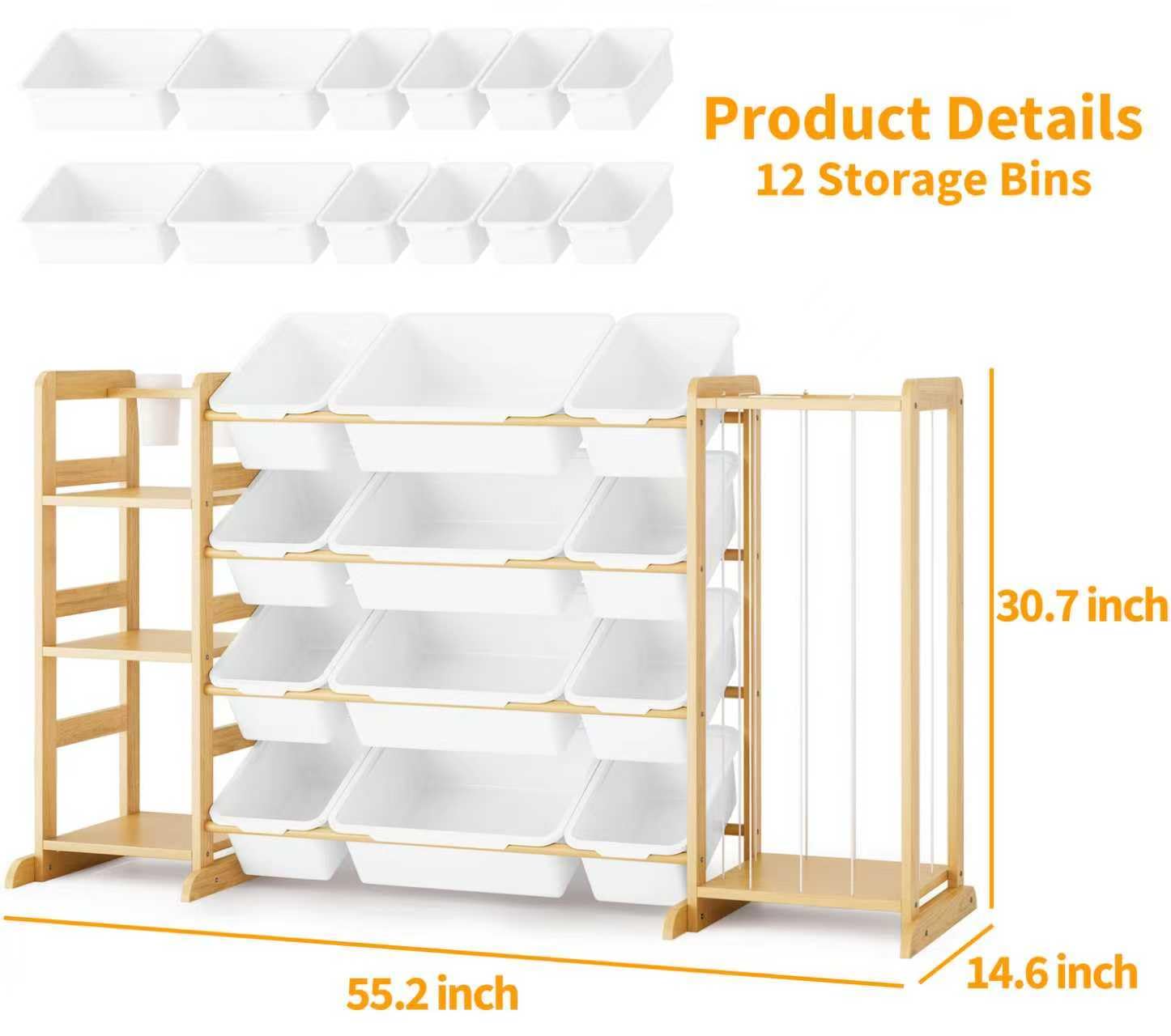 Thumbnail 6 de Toy Storage Organizer with 12 Bins 55.1