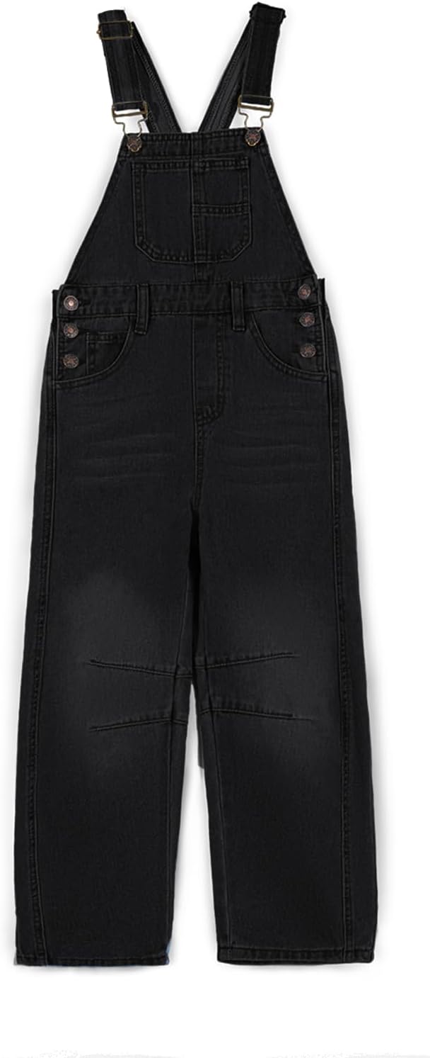 Detalle 2 de Haloumoning denim tuinbroek voor meisjes, mouwloos met lange broek en zakken