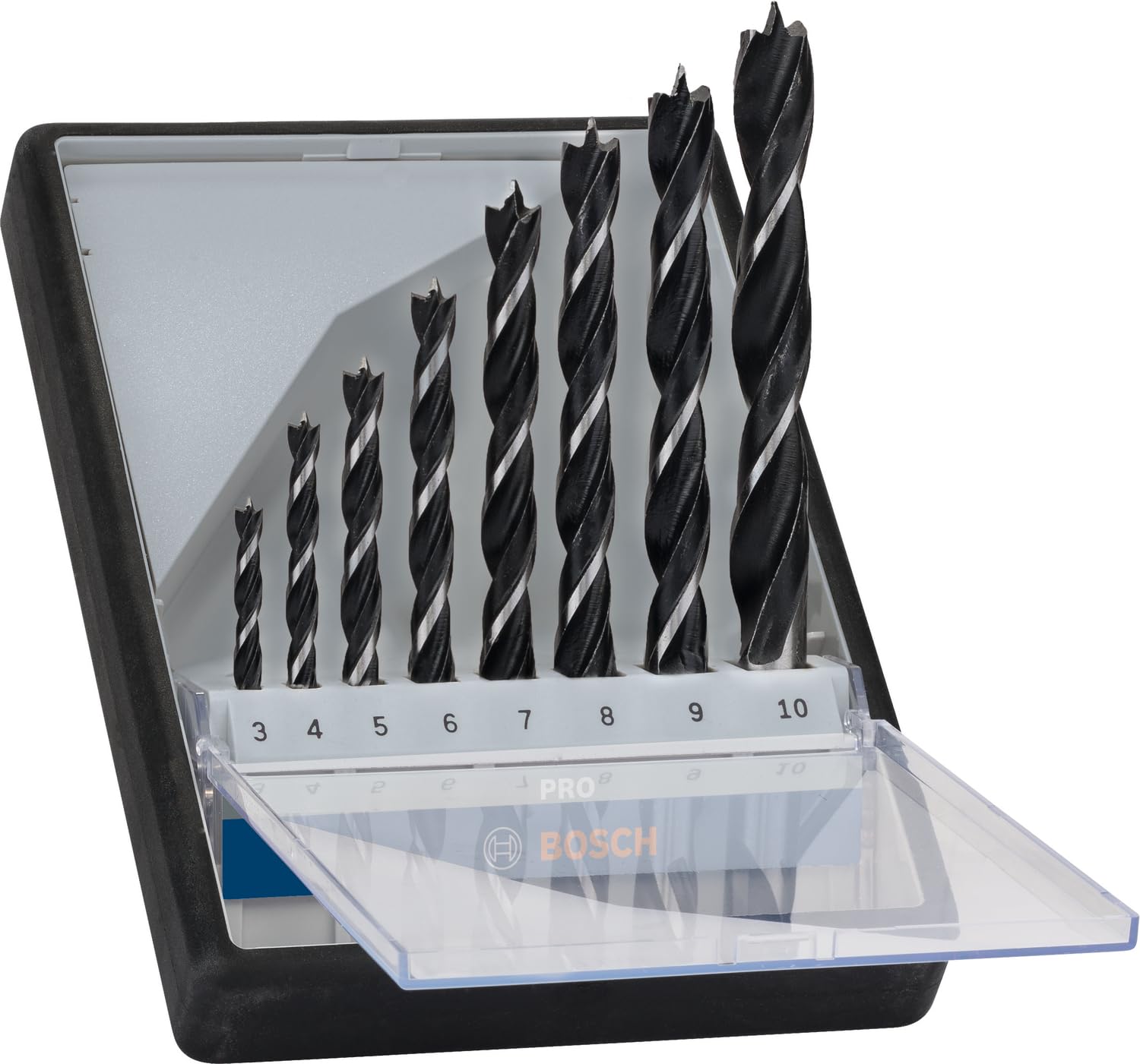 Detalle de Bosch Professional 8 pcs Brad Point Drill Bit Set - Woodworking Precision