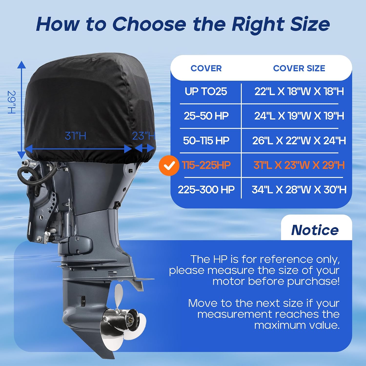 Thumbnail 6 de Outboard motor cover 60–100 HP