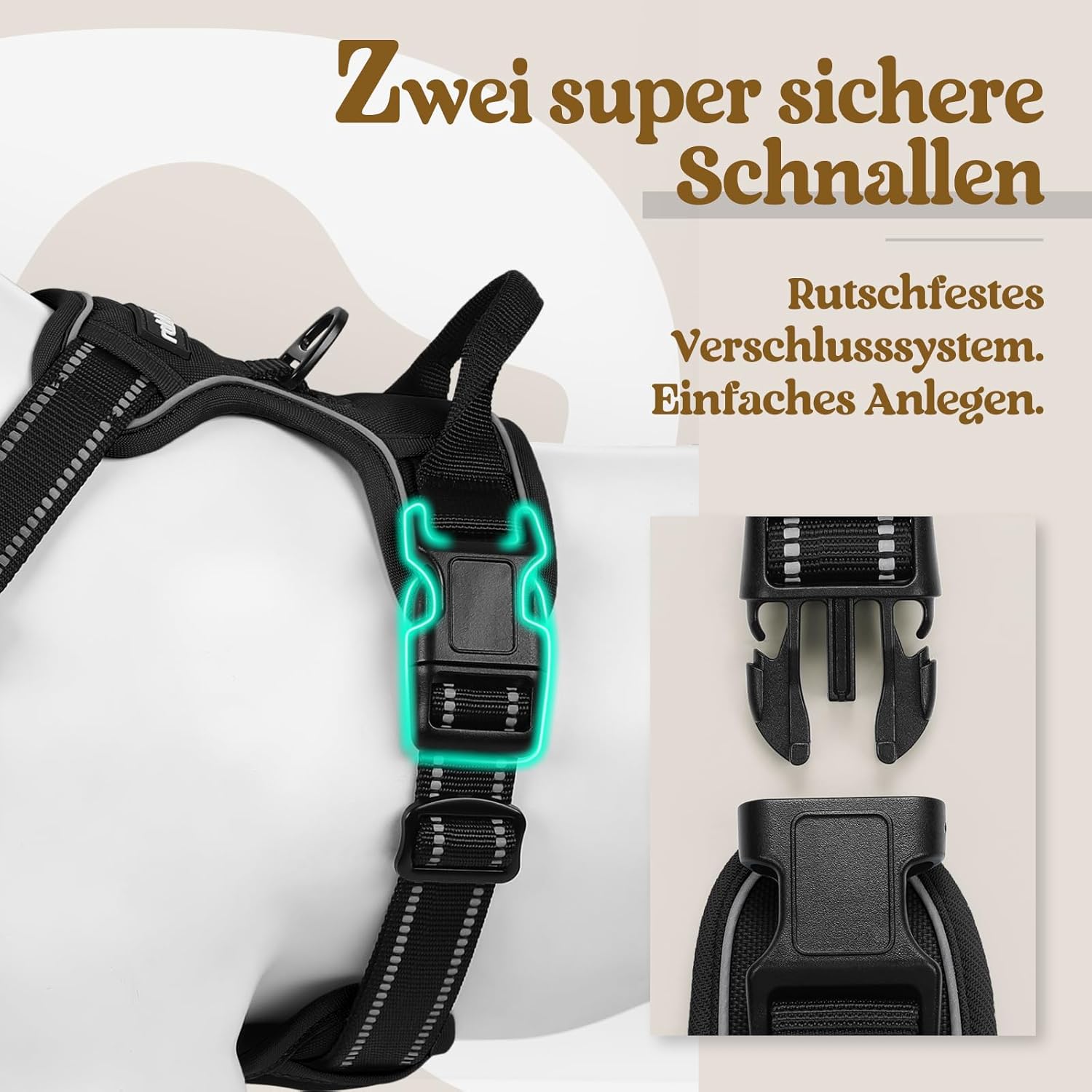 Detalle 2 de rabbitgoo Hundegeschirr L