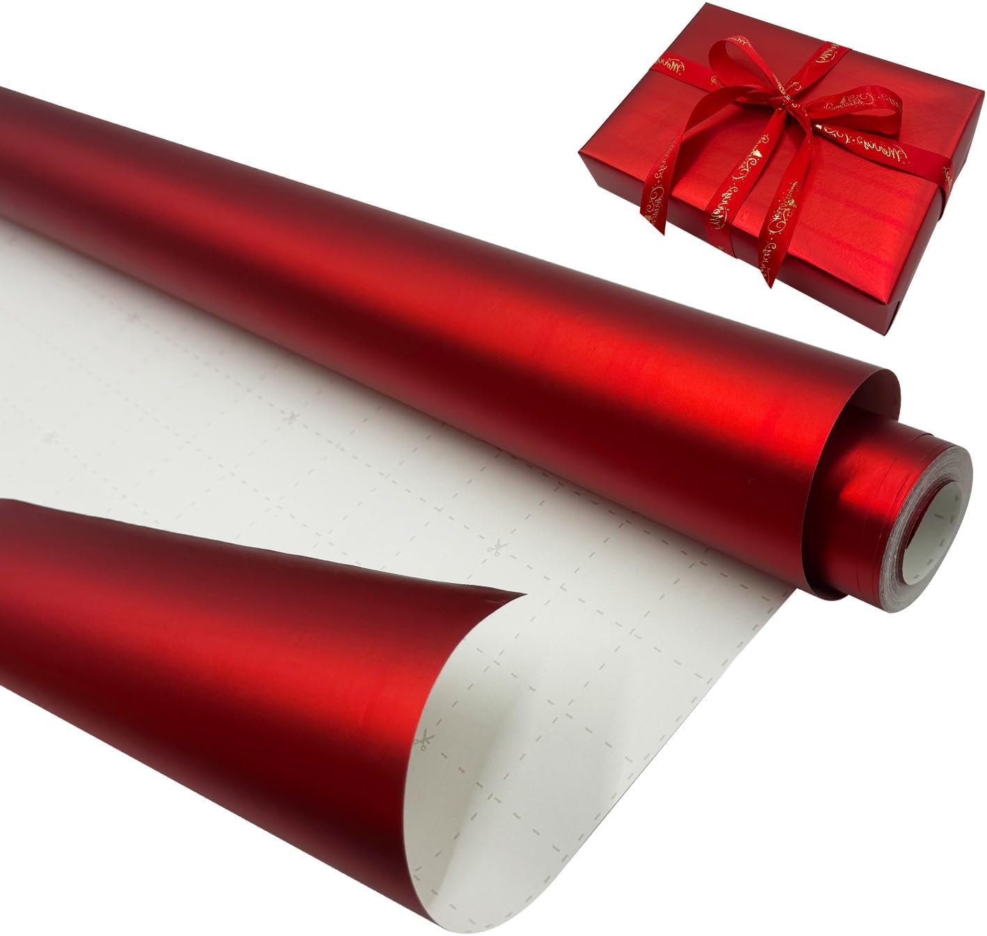 Thumbnail 5 de 43cm x 12m Pink Matte Wrapping Paper Roll – Pearly Lustre, Solid Colour