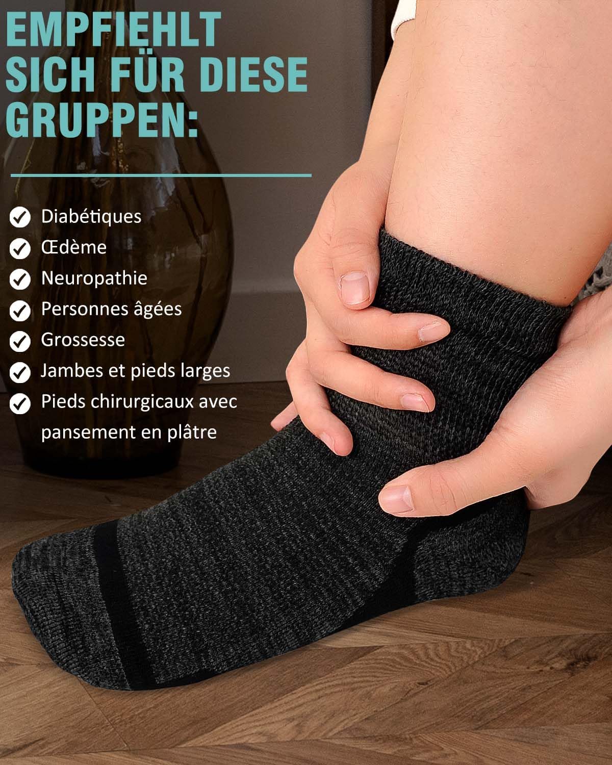 Thumbnail 4 de ZFSOCK ZFW7191 Diabetic Bamboo Socks, Seamless for Swollen Feet