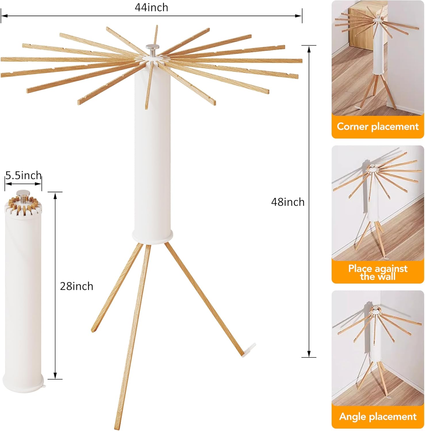 Thumbnail 2 de LIENAHU Clothes Drying Rack 16 Poles
