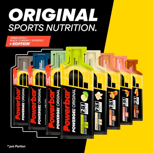 Detalle 2 de Powerbar PowerGel Tropical Fruit (24x41g) – Energie gel für Ausdauer- und Kraftsport