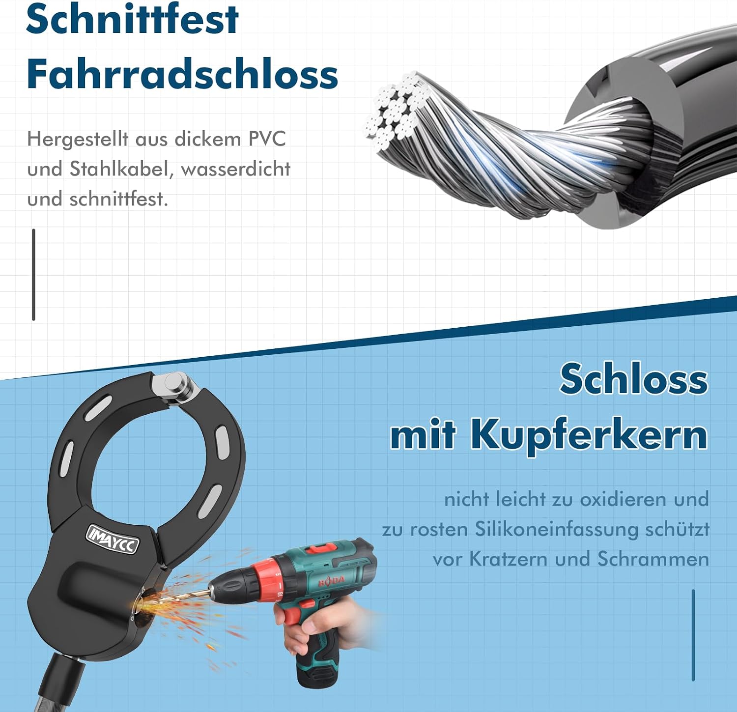 Thumbnail 2 de IMAYCC E Scooter Schloss Mit Schlüssel 100 cm