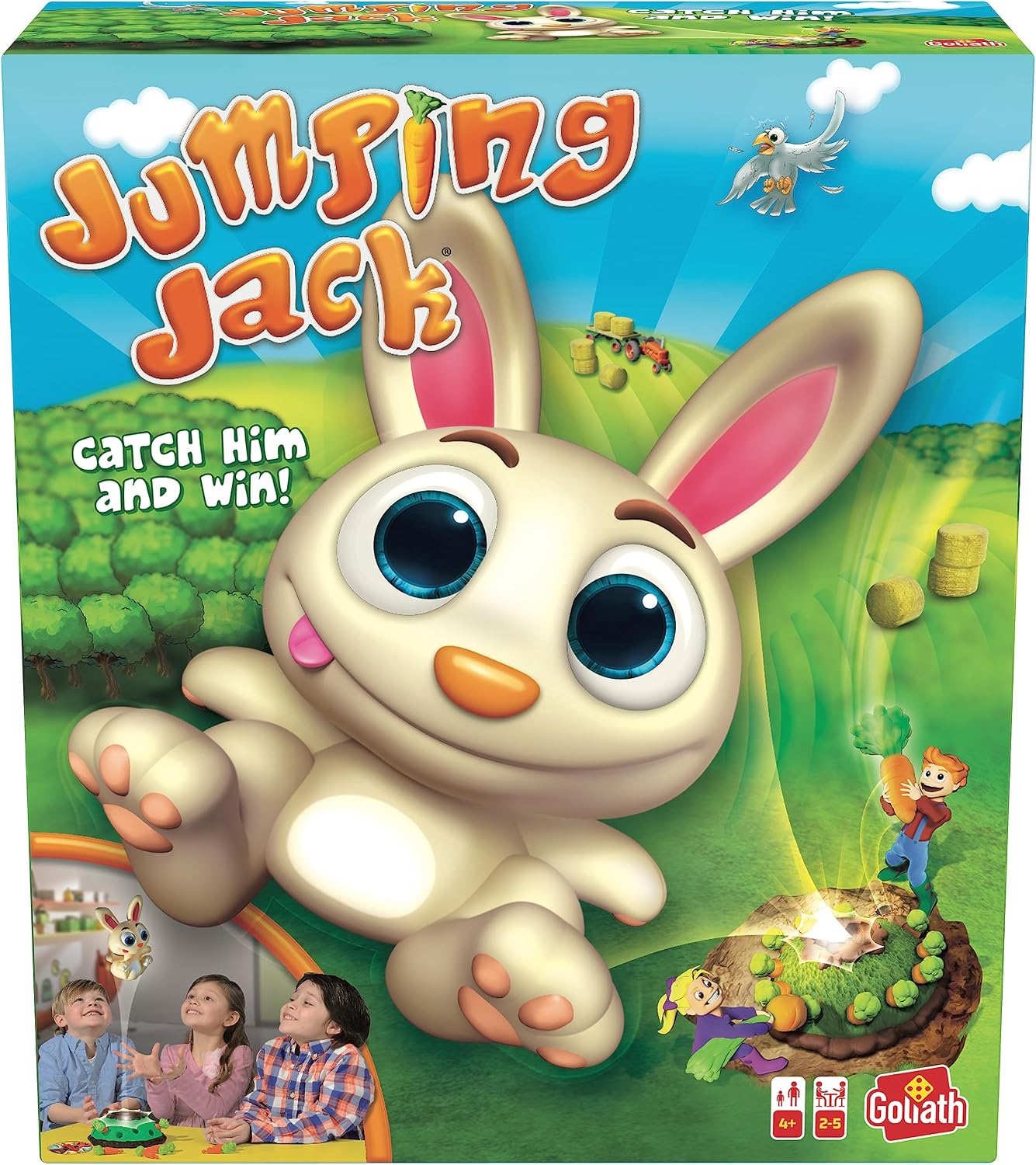 Detalle de Goliath Jumping Jack board game, ages 4+, 2–5 players, blue German version