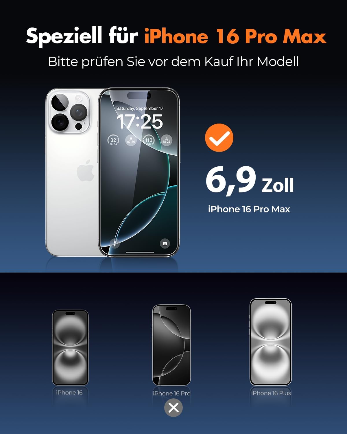 Detalle 2 de UNBREAKcable Panzerglas iPhone 16 Pro Max
