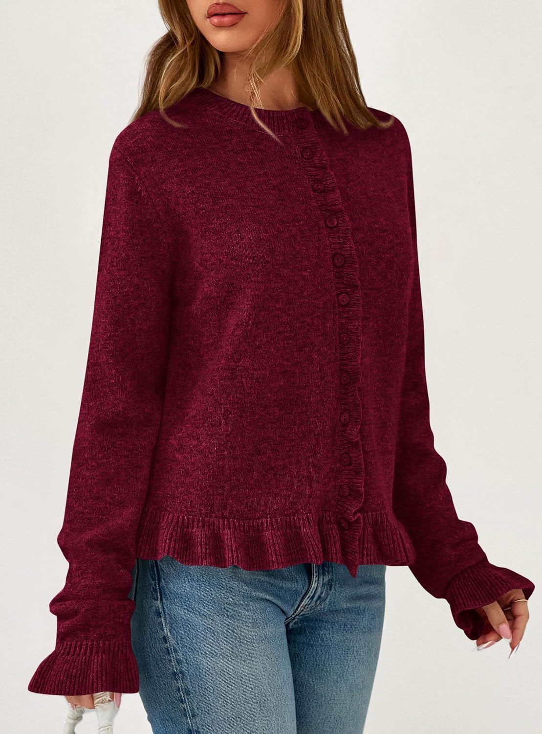 Detalle de PRETTYGARDEN Cropped Cardigan Sweater
