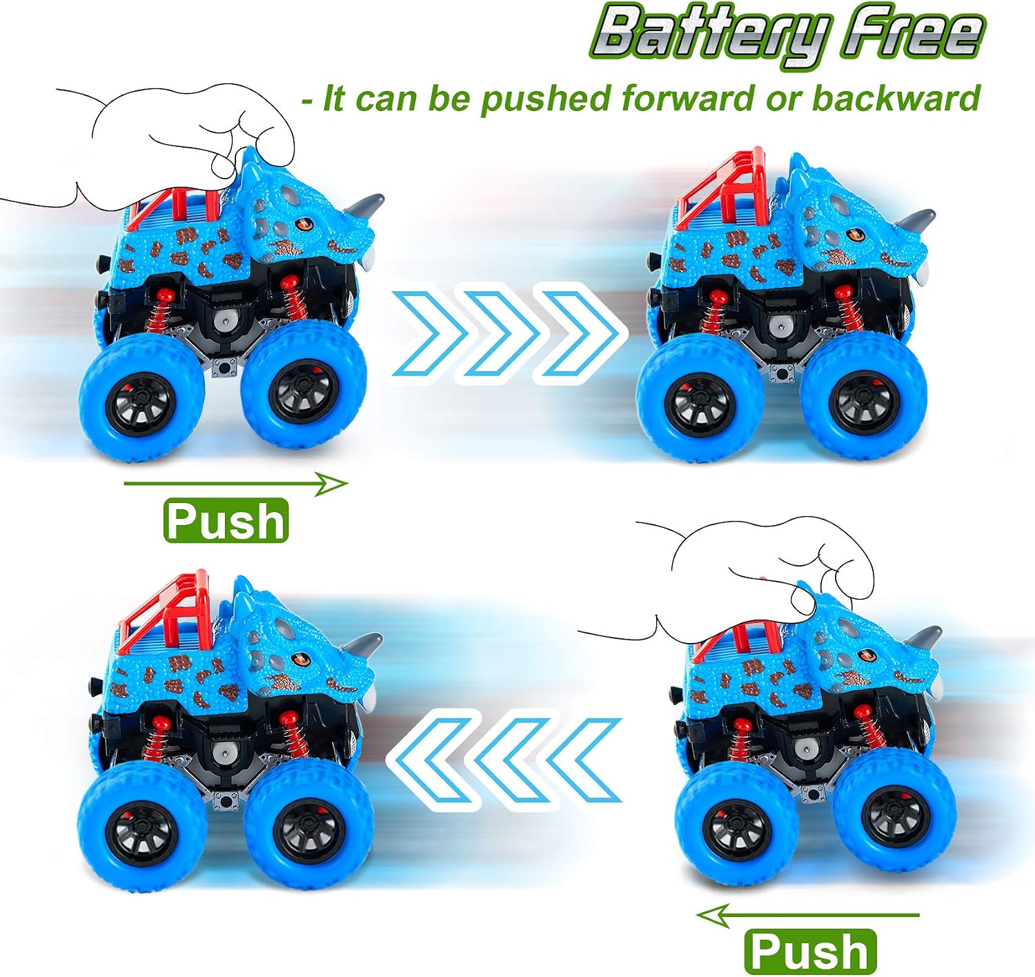Thumbnail 2 de LODBY Dinosaur Toys Push and Go Truck 2-Pack