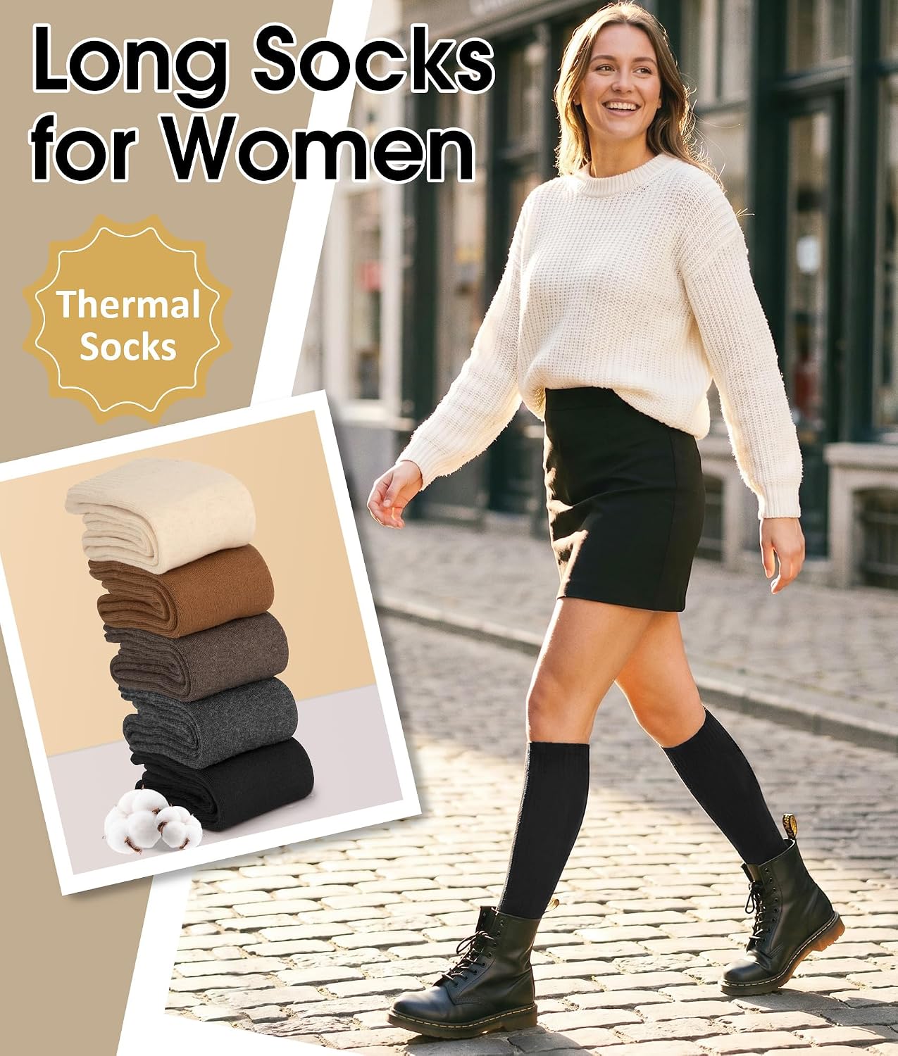 Thumbnail 3 de Justay Knee-High Socks Cotton