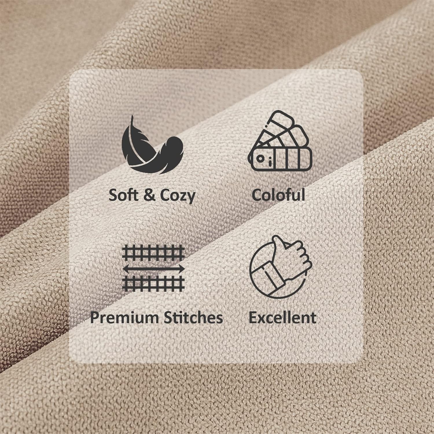 Thumbnail 3 de Topfinel Fundas Cojines 45x45cm de Chenilla y Algodón 🛋