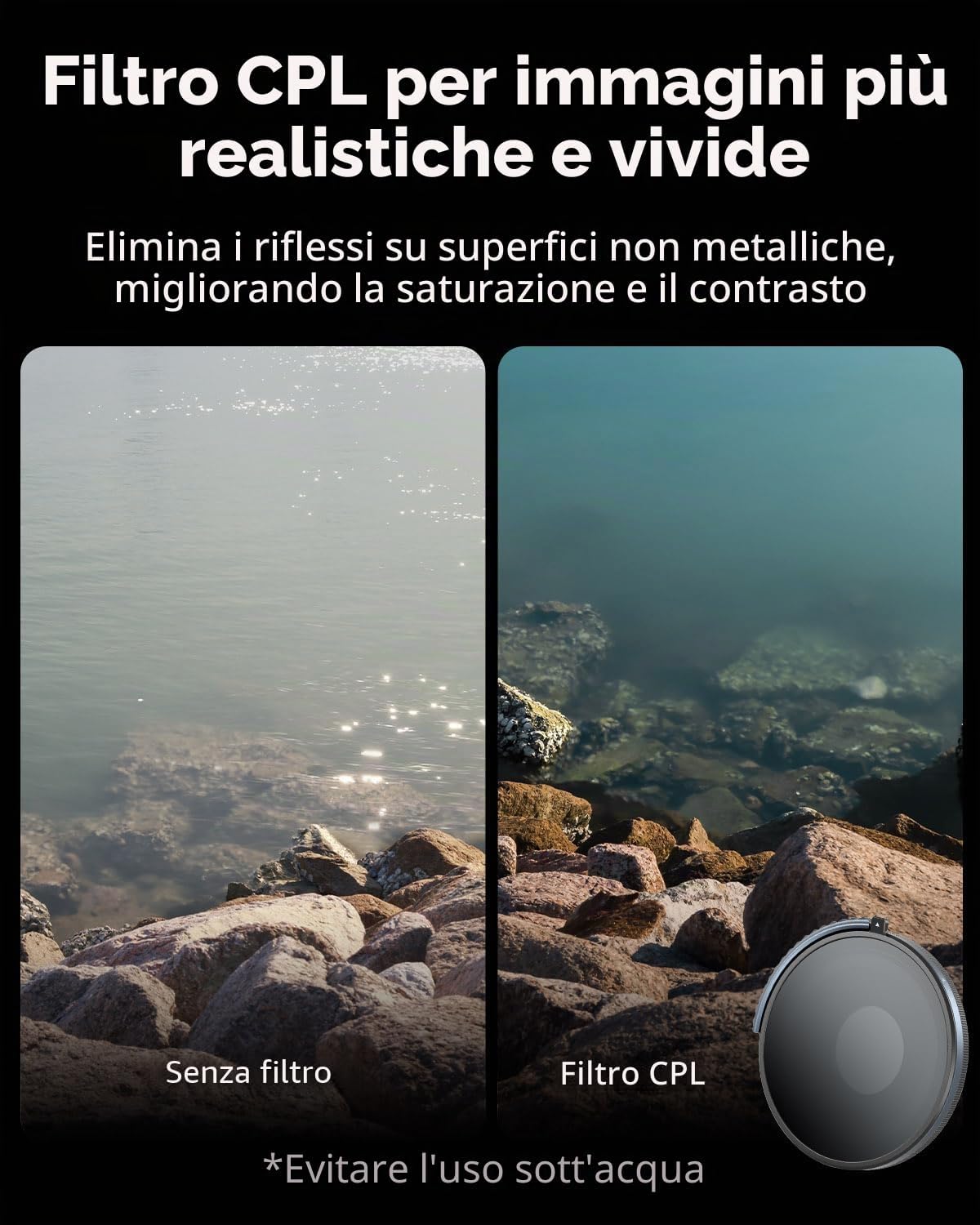 Thumbnail 6 de SmallRig Filtro CPL e VND 3-5 per DJI Osmo Action 4 – 4 in 1 con Vetro Ottico HD e rivestimento multi-strato
