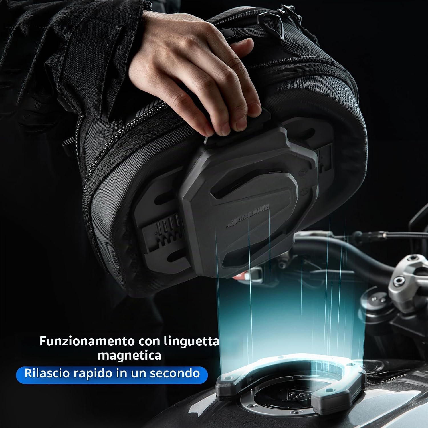 Thumbnail 2 de Rhinowalk XM10404: Base adattatore magnetica per borsa serbatoio moto