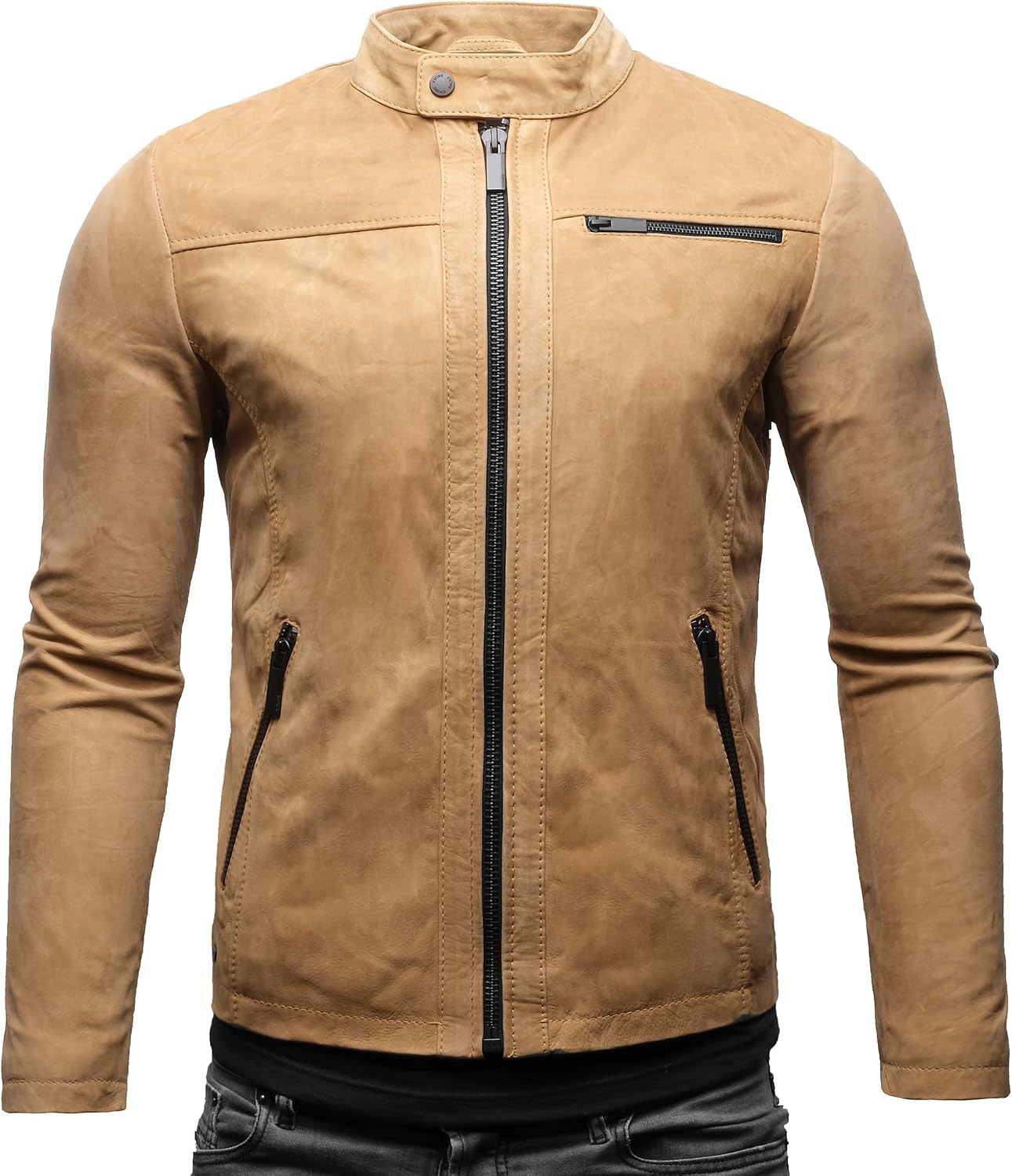 Thumbnail 6 de Crone Epic Herren Lederjacke Cleane Basic aus Echtleder – in vielen Varianten und Farben