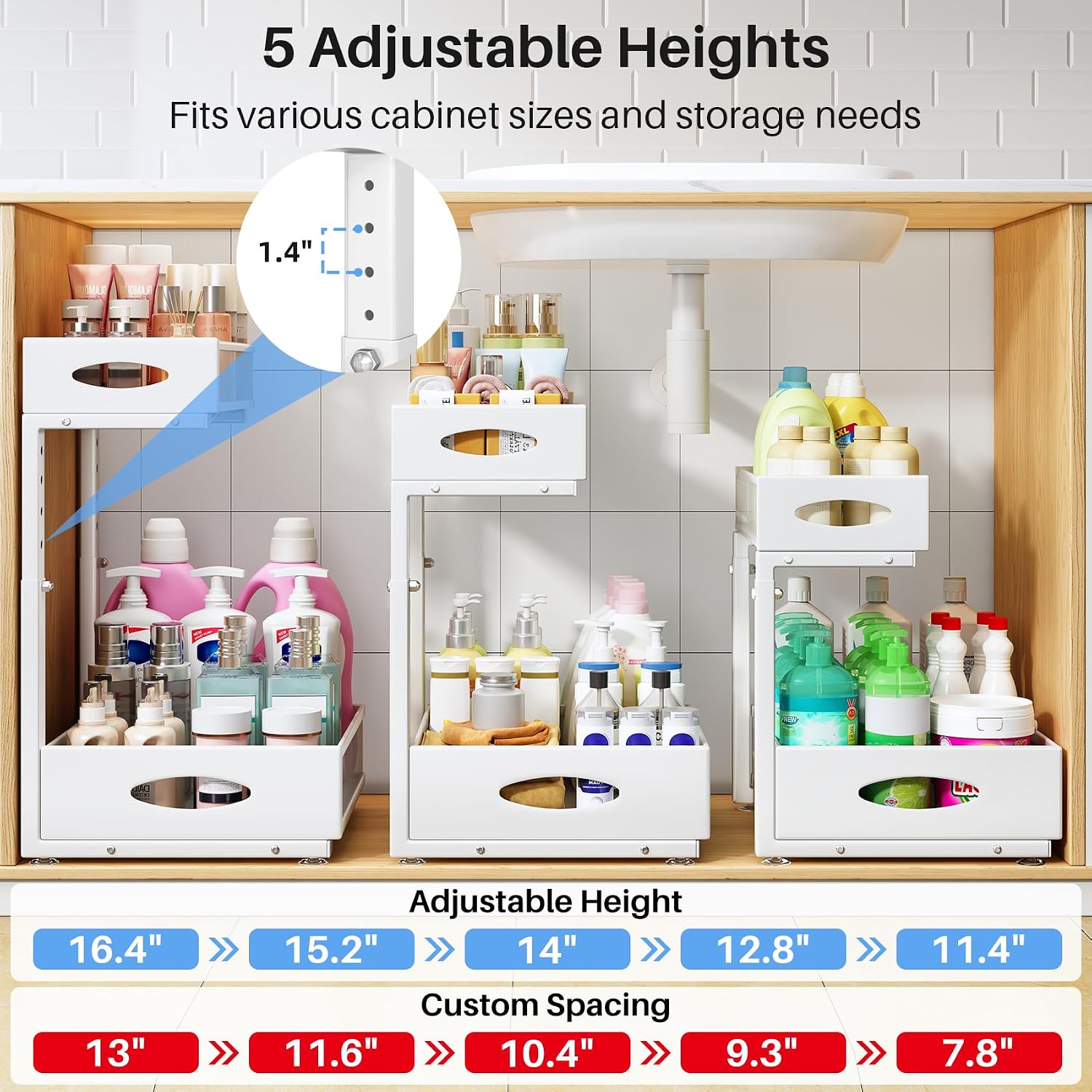 Detalle 1 de Under-Sink Organizer, 2-Tier Pull-Out