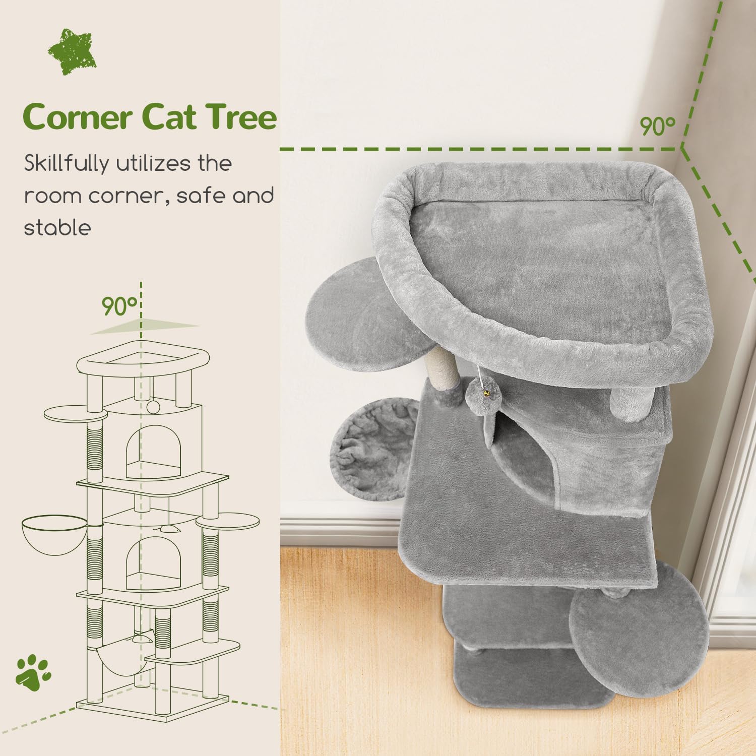 Detalle de Globlazer Cat Tree, 66-Inch