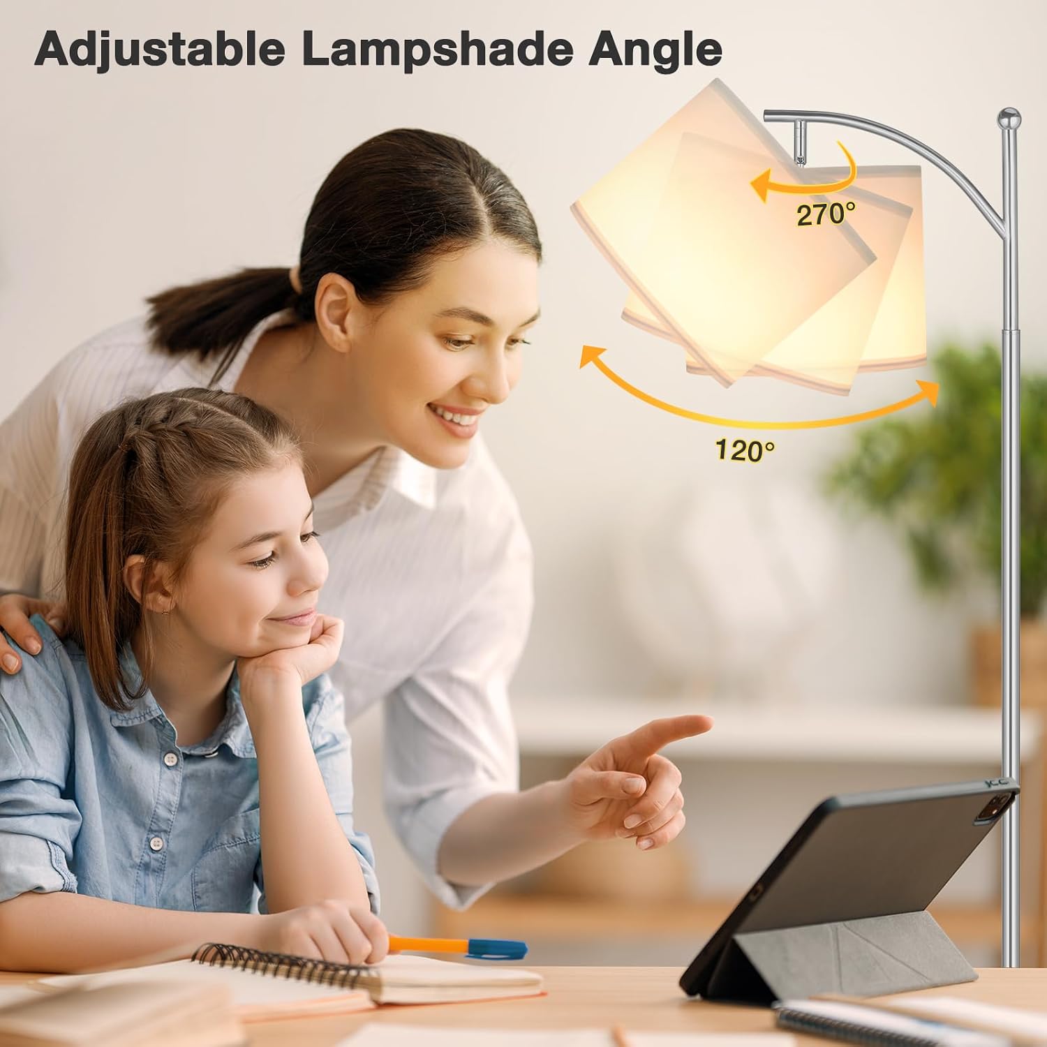 Thumbnail 4 de Aooshine Silver Floor Lamp 61-inch