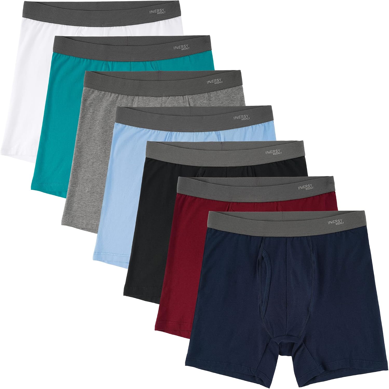 Detalle 2 de INNERSY Men's Cotton Underwear 7-Pack boxer briefs 🩲