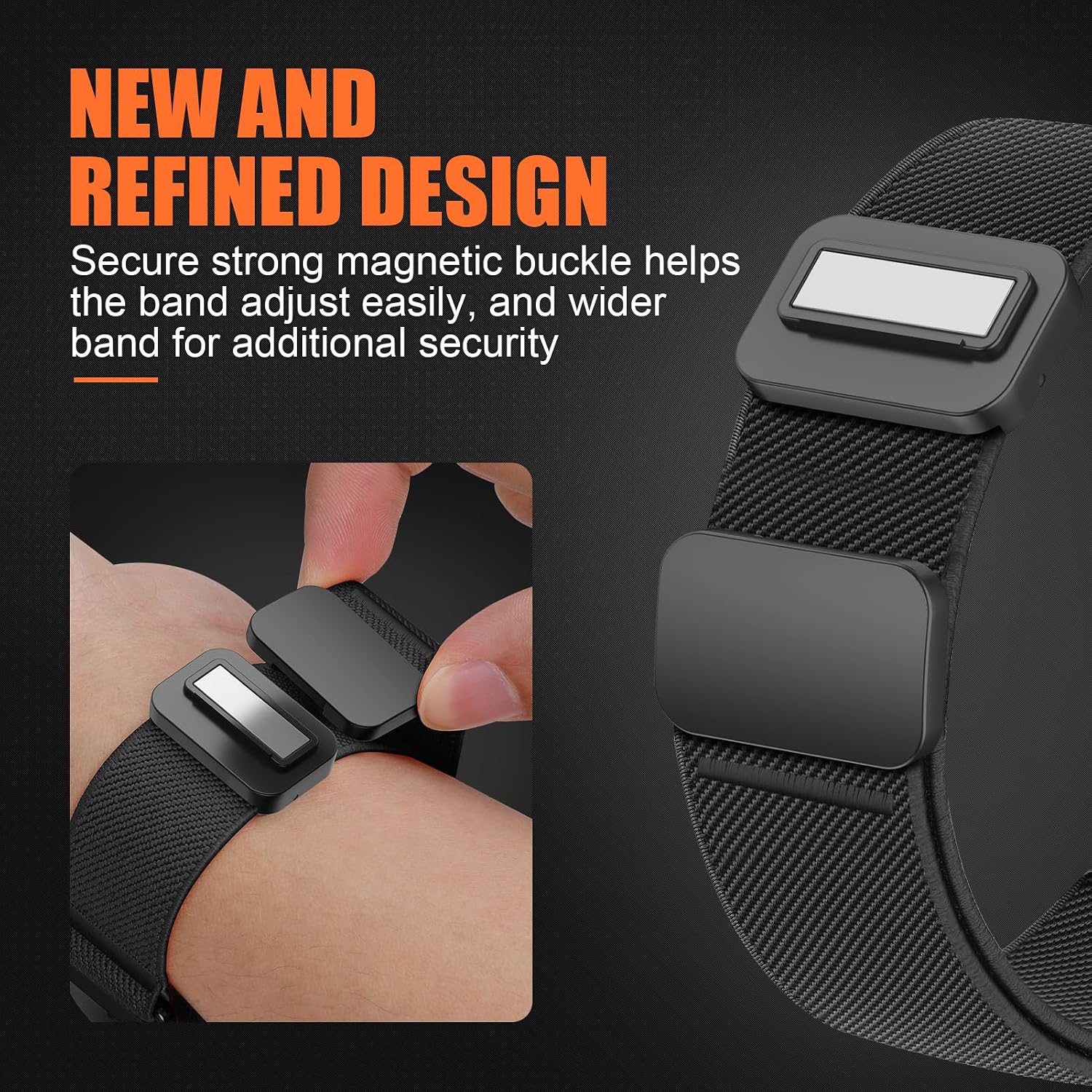 Detalle de 22mm Elastic Magnetic Straps for Samsung Galaxy Watch 3 45mm, Gear S3, Garmin Venu 3 & more (nylon sport band)