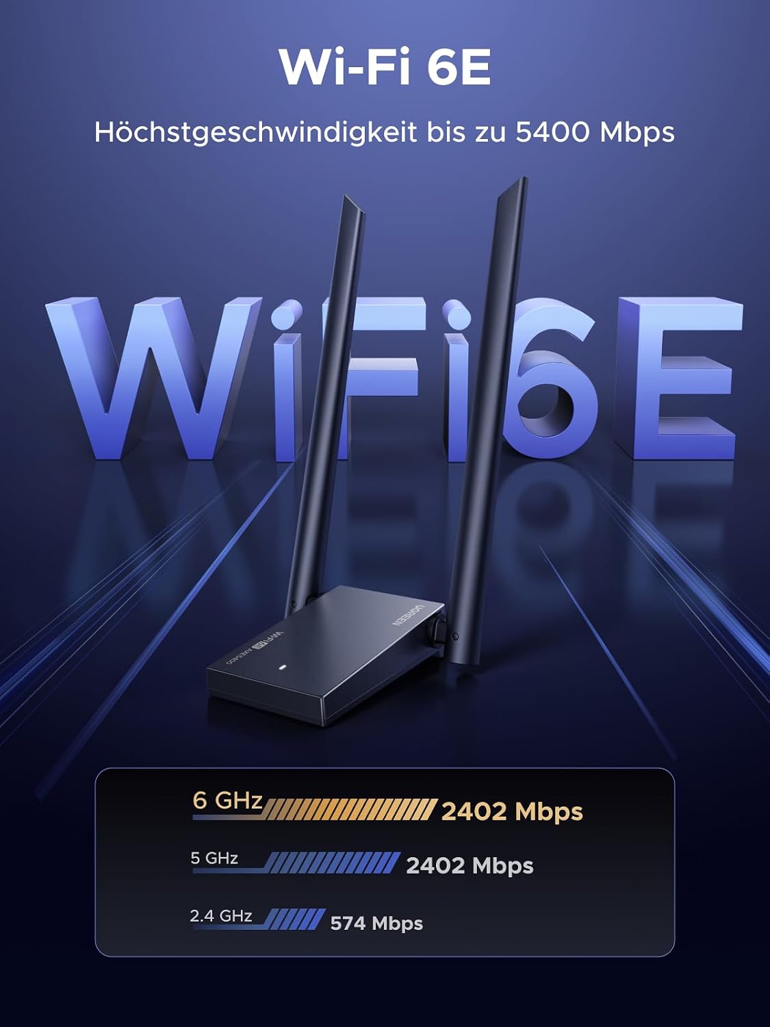 Thumbnail 1 de UGREEN AXE5400 WLAN Stick