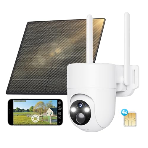 Detalle de SEHMUA Cámara de vigilancia 4G exterior 2K