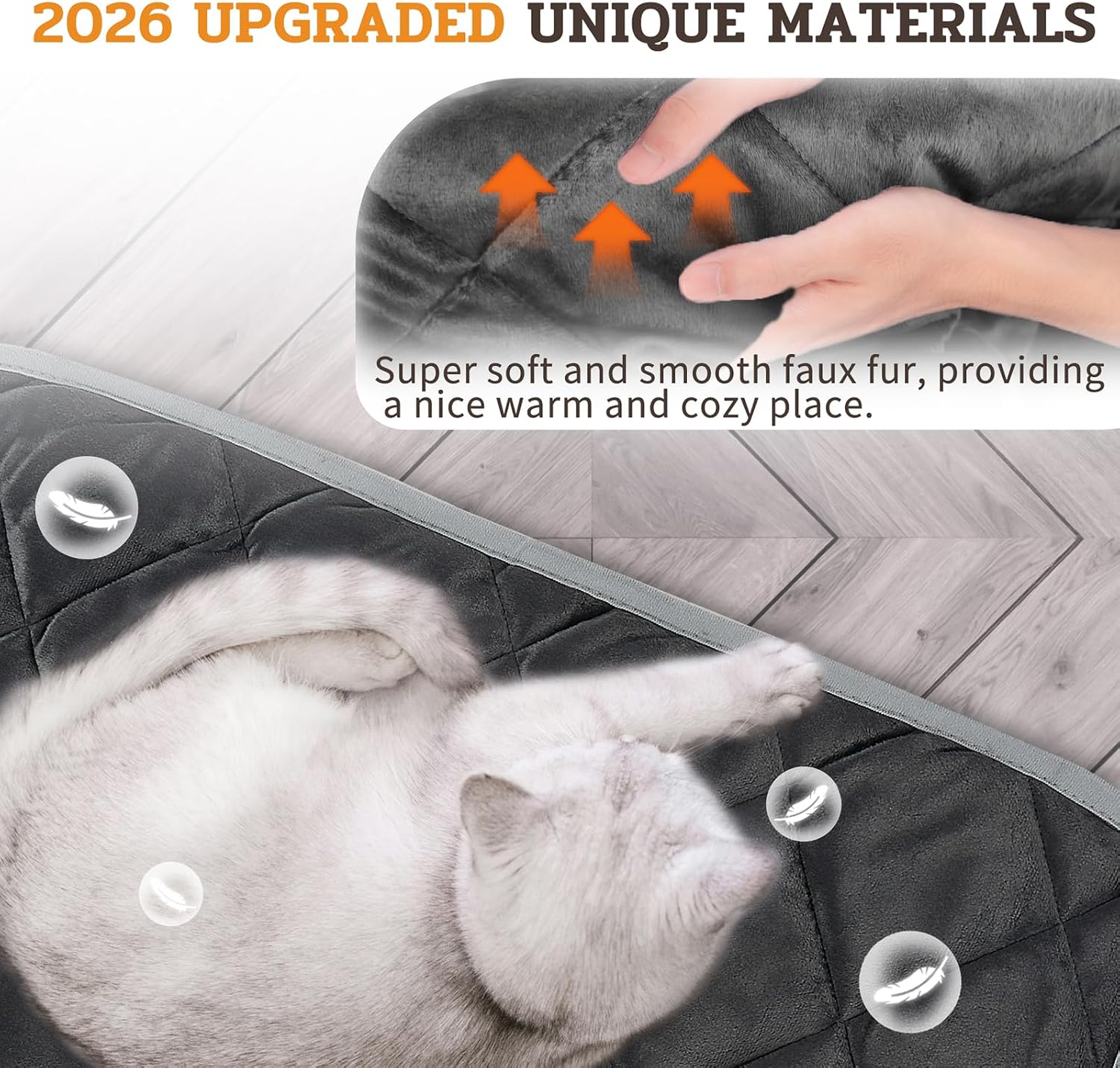 Detalle 2 de NWK Self Warming Pet Mat-S, Small Black Thermal Mat, 20 x 16 in