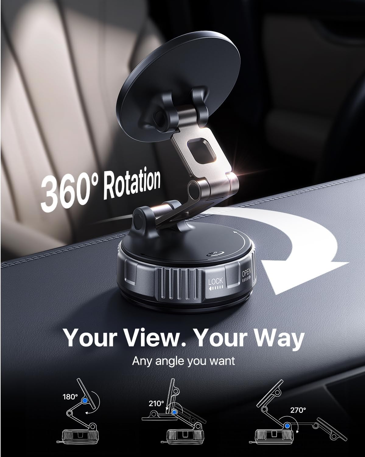 Detalle de Andobil Magnetic Car Phone Mount with 3-axis Arm