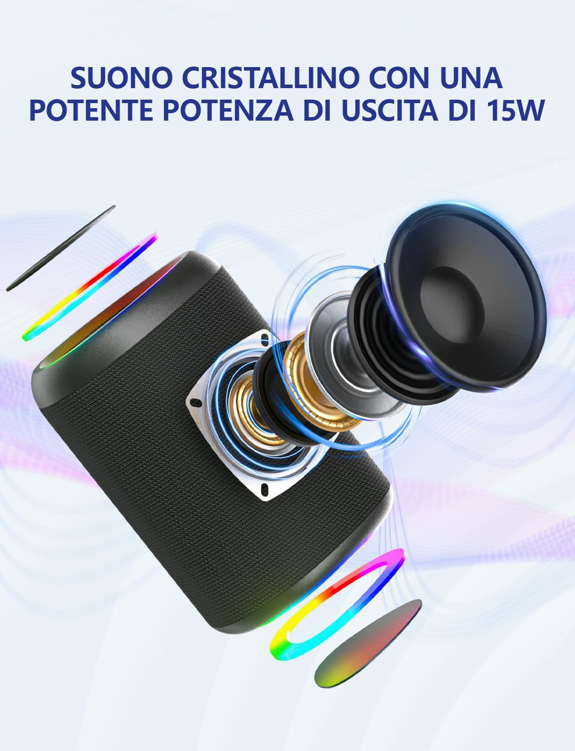 Thumbnail 4 de UOHHBOE Cassa Bluetooth 15W portatile 🎵