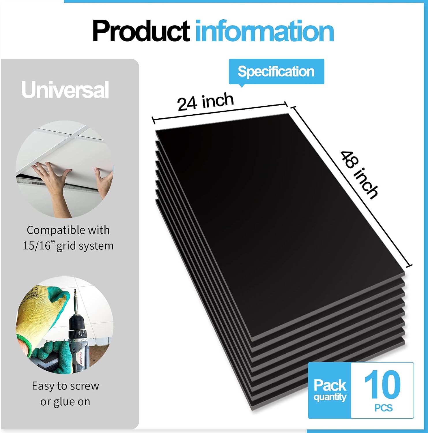 Detalle de Art3d PVC Ceiling Tiles