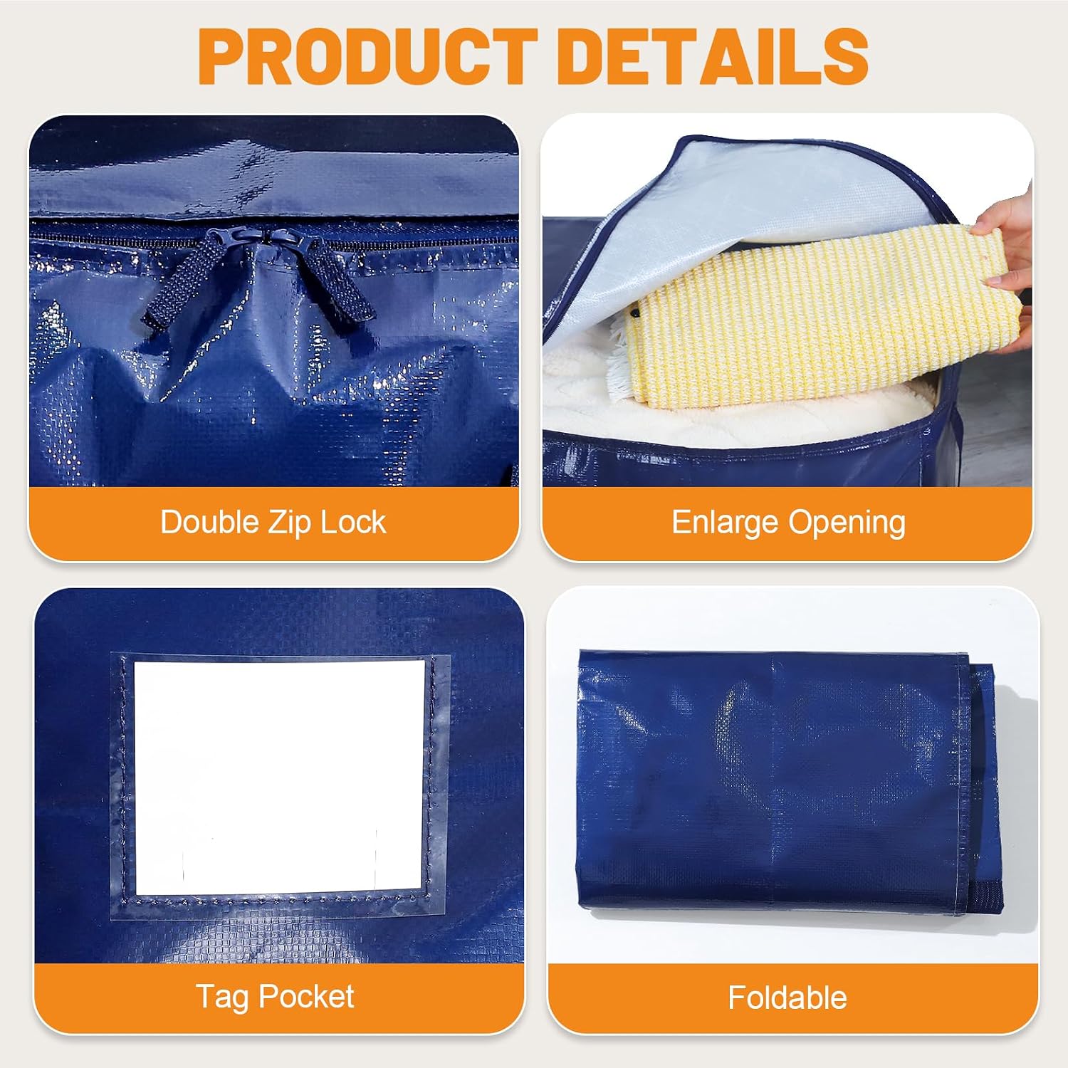 Thumbnail 6 de SUNNOW 90L Waterproof Moving Bags 3 Pack
