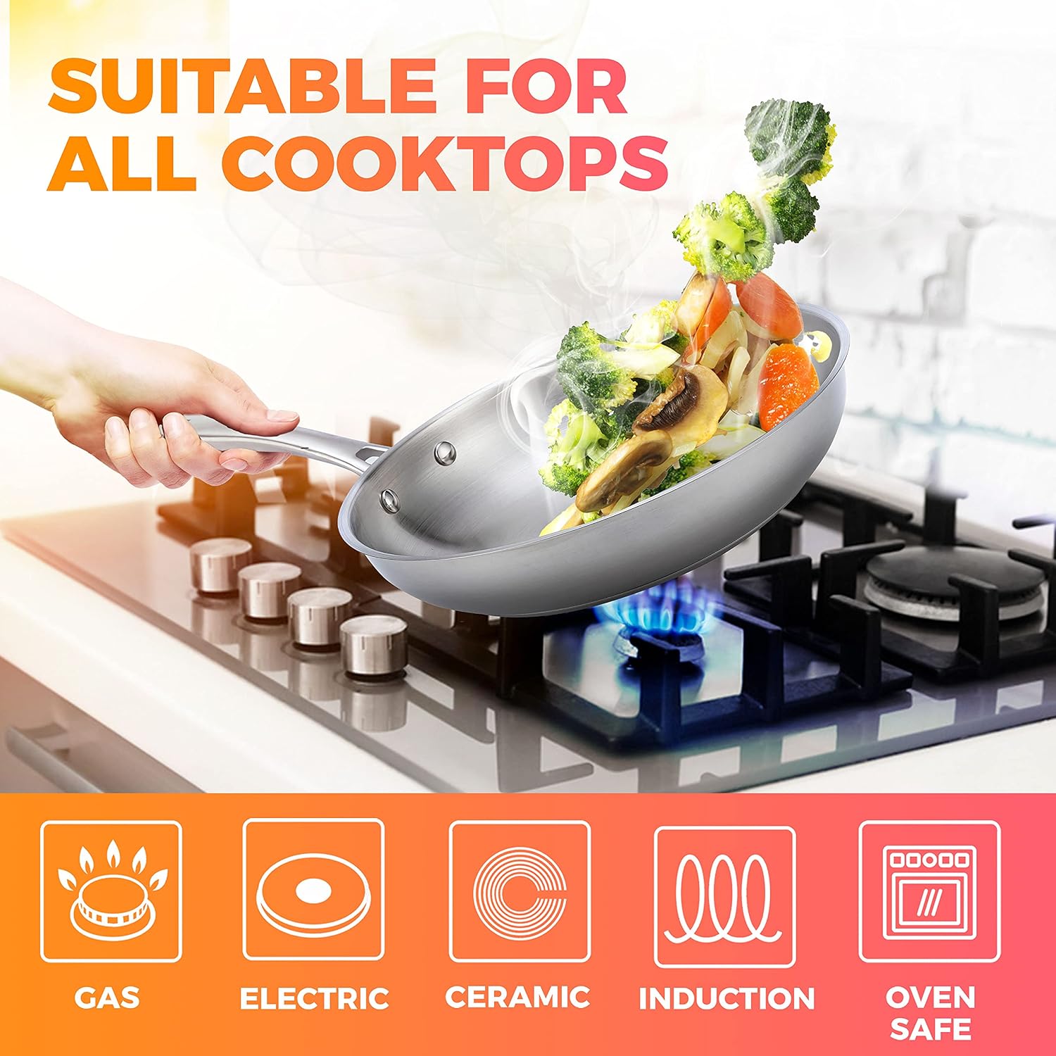 Thumbnail 4 de Mueller Stainless Steel Cookware Set 11-Piece