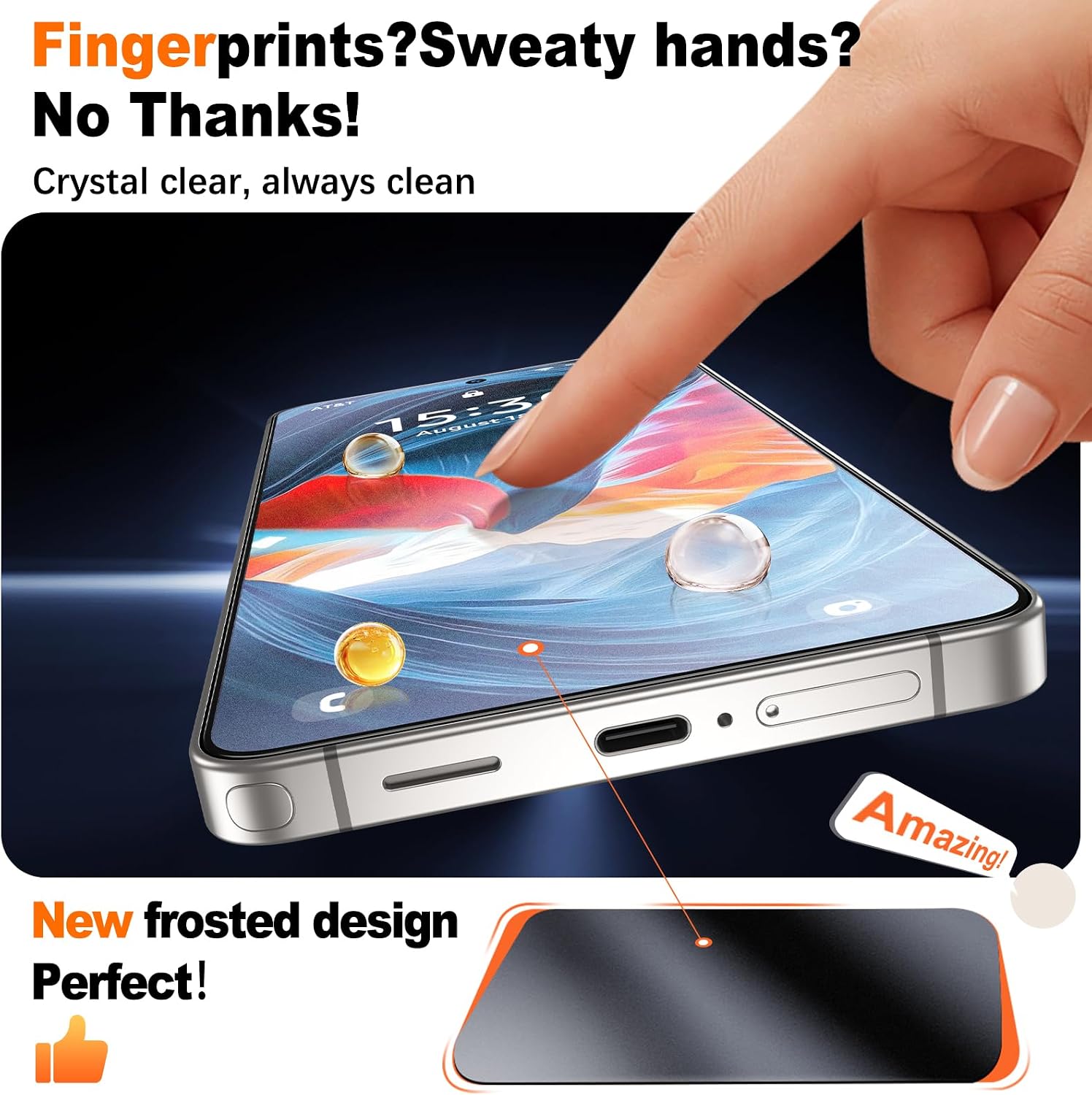 Thumbnail 6 de UniqueMe Matte Screen Protector for Galaxy S25 Ultra, 2-Pack, Anti-Glare Glass