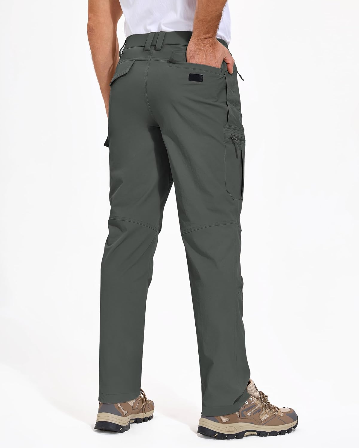 Detalle de Zoofly Men's Hiking Pants, Stretch Nylon Cargo Pants with 6 Pockets