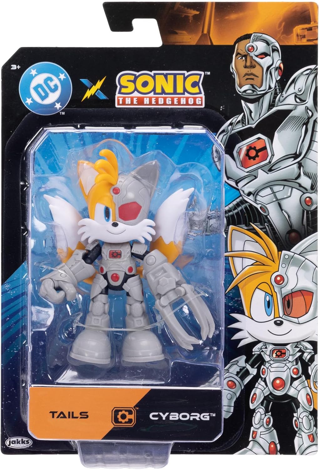 Detalle de DC X Sonic Collectable Action Figures: Shadow as Batman, Tails as Cyborg, Knuckles as Superman