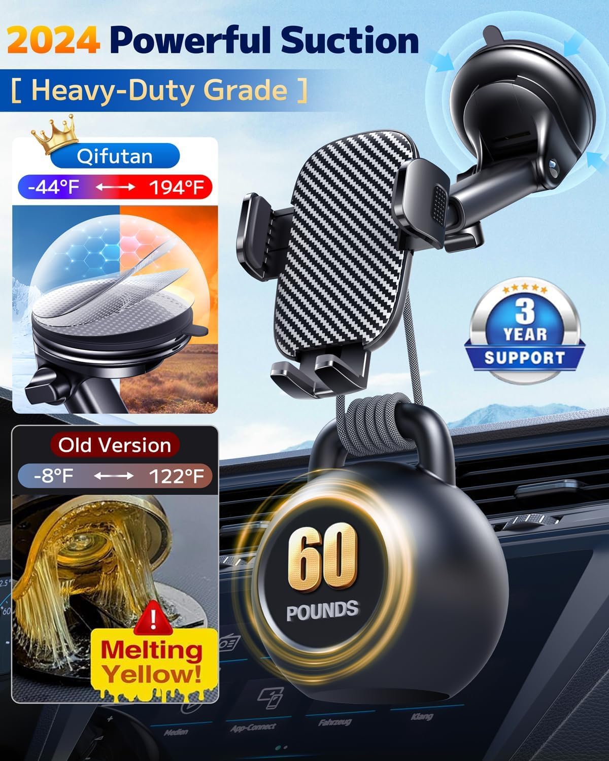 Thumbnail 3 de Qifutan Car Phone Mount for iPhone