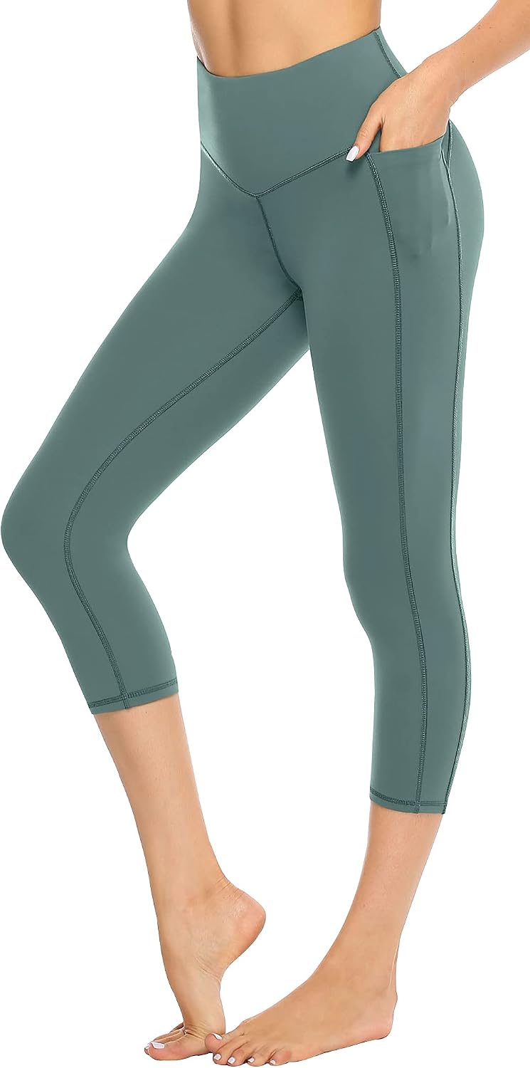 Detalle 2 de Persit Damen Sport-Leggins mit Taschen, blickdicht – Sporthose für Yoga, Fitness & Streetwear