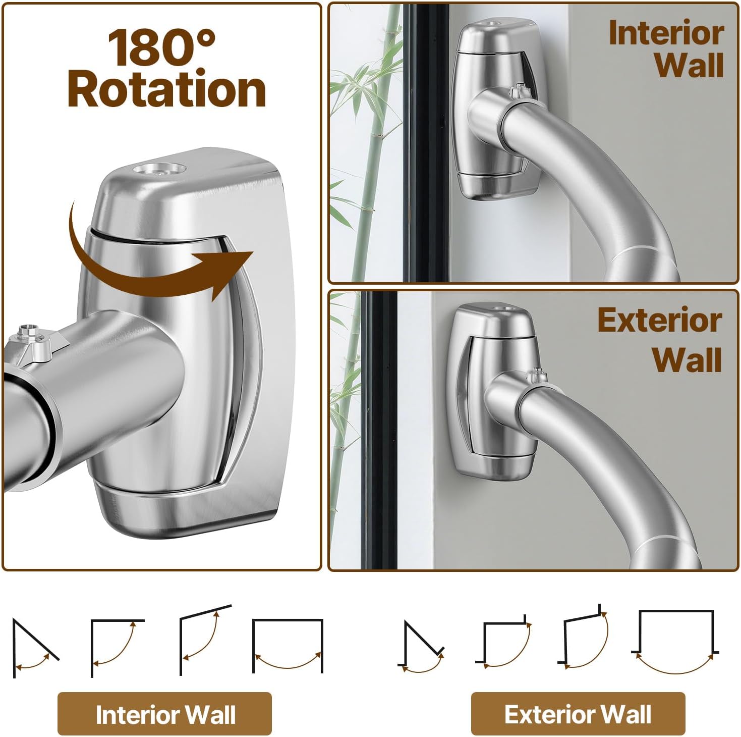 Detalle 2 de TOPROD Stainless Steel Shower Curtain Rod