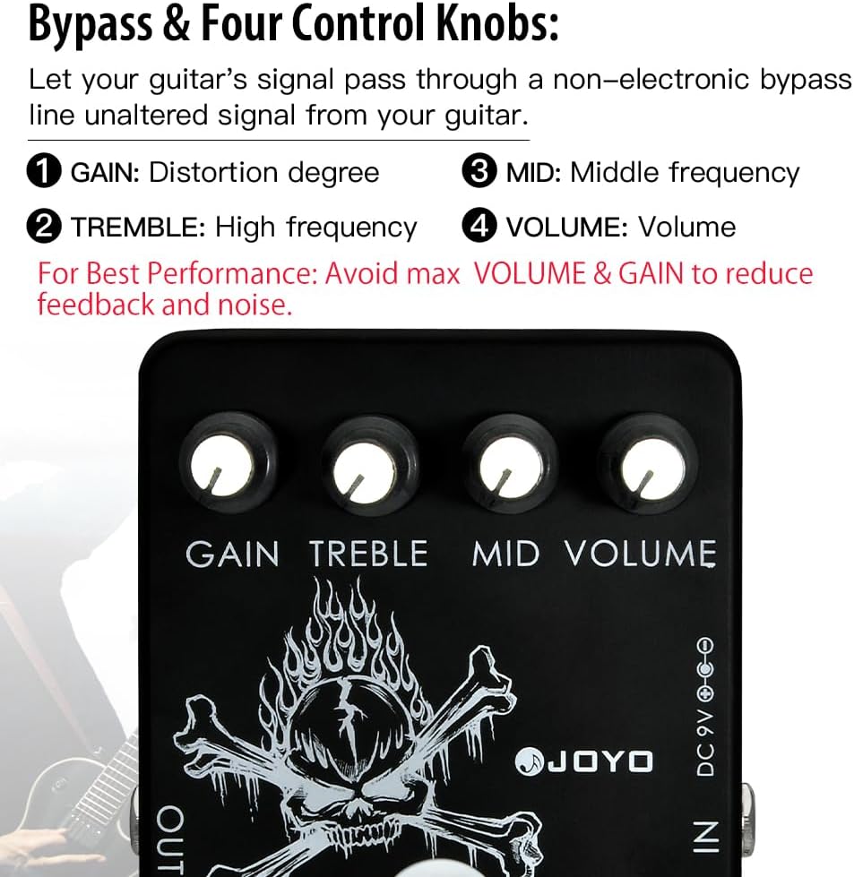 Thumbnail 3 de JOYO JF-04 High Gain Distortion Guitar Pedal with Full-Range EQ