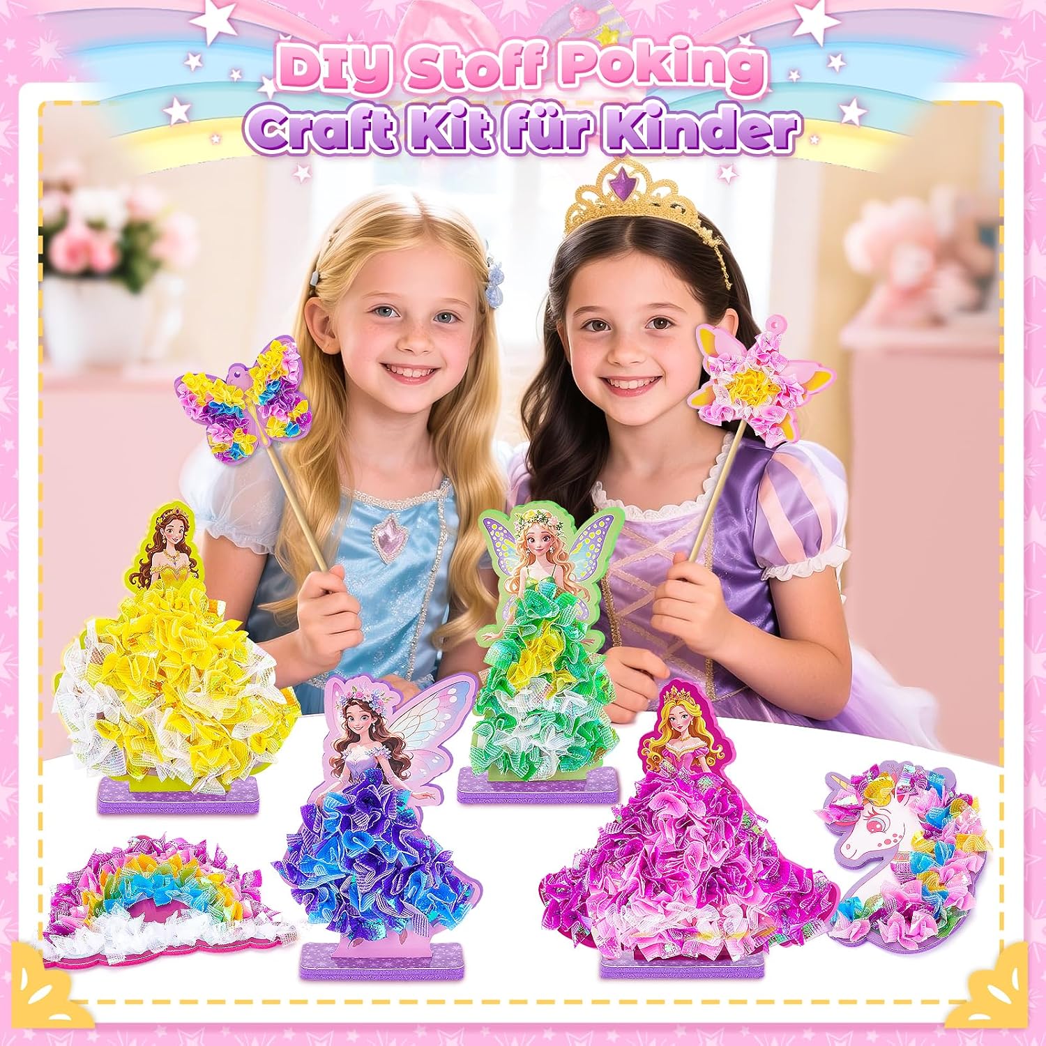 Detalle 2 de Prinzessin Bastelset Kinder 800+ Teile