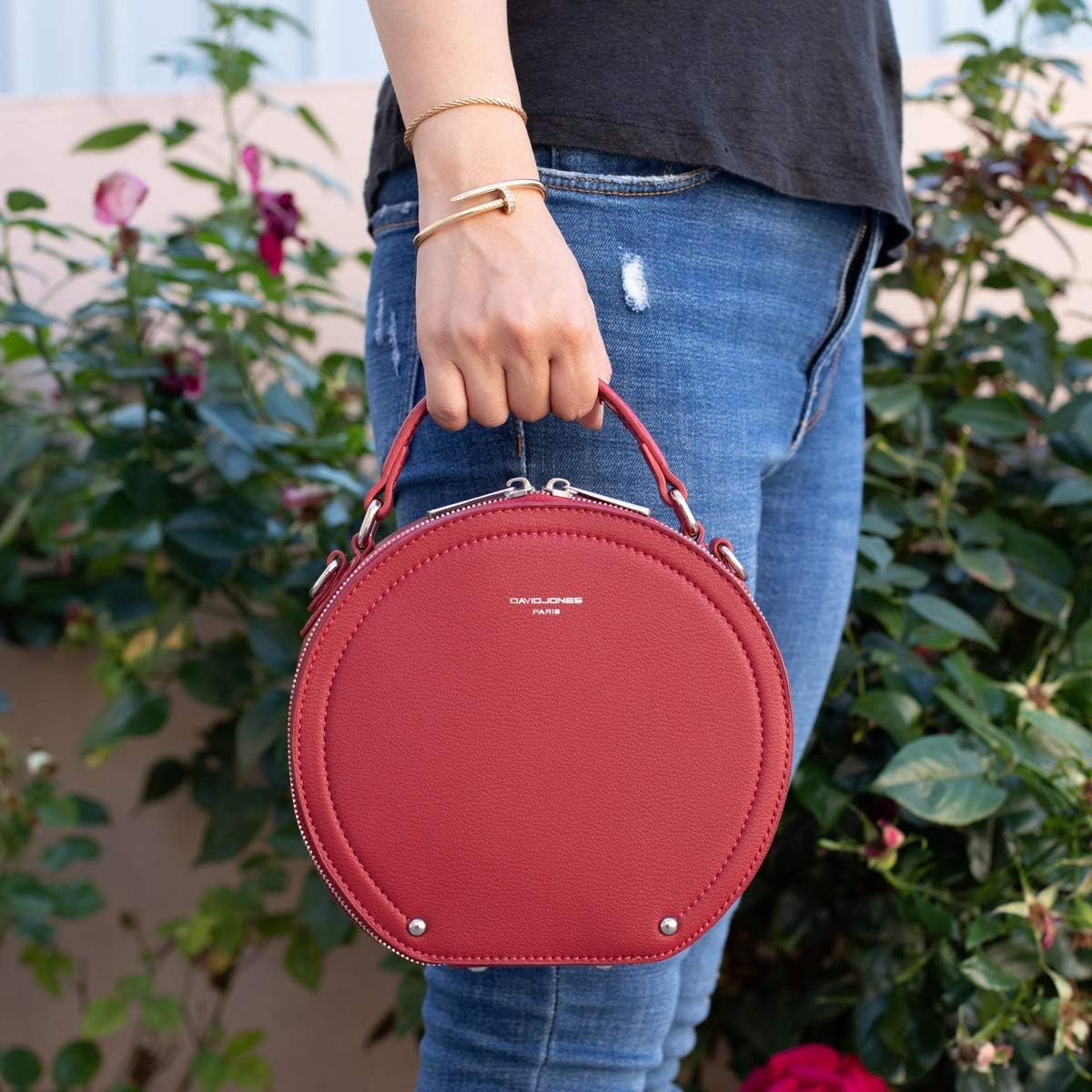 Thumbnail 1 de David Jones Sac à Main Bandoulière Rond Femme en PU Rigide Noir